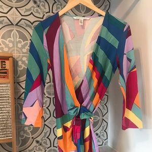 DVF Diane Von Furstenberg Wrap Top Wonder Woman 8